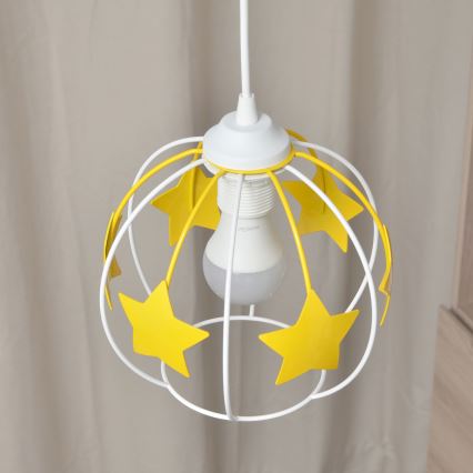 Ripplühter lastele STARS 1xE27/15W/230V kollane/valge