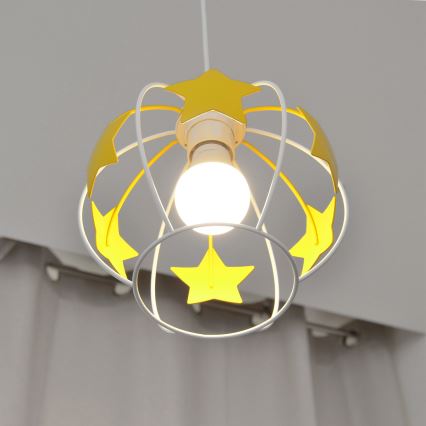 Ripplühter lastele STARS 1xE27/15W/230V kollane/valge