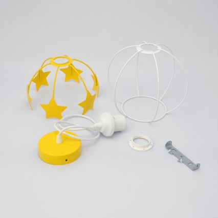 Ripplühter lastele STARS 1xE27/15W/230V kollane/valge