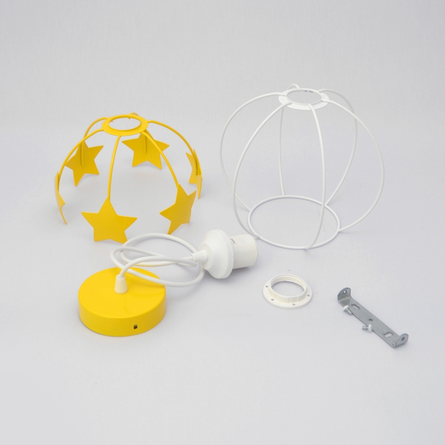 Ripplühter lastele STARS 1xE27/15W/230V kollane/valge
