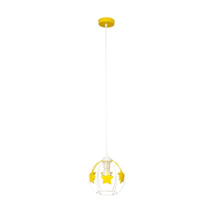 Ripplühter lastele STARS 1xE27/15W/230V kollane/valge