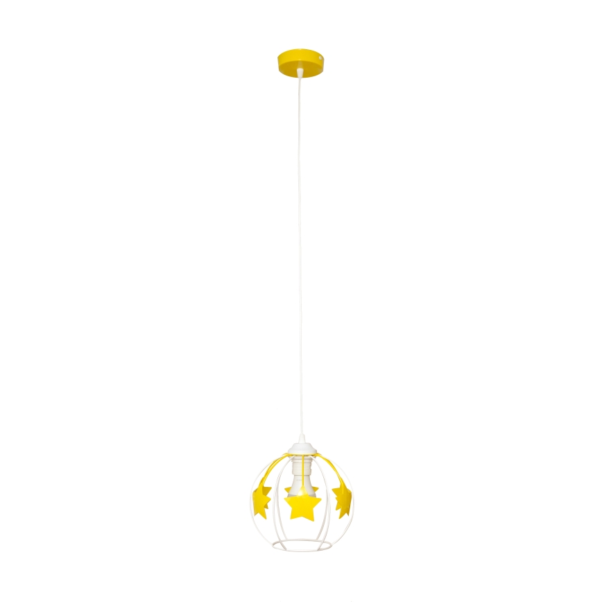 Ripplühter lastele STARS 1xE27/15W/230V kollane/valge