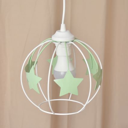 Ripplühter lastele STARS 1xE27/15W/230V roheline/valge
