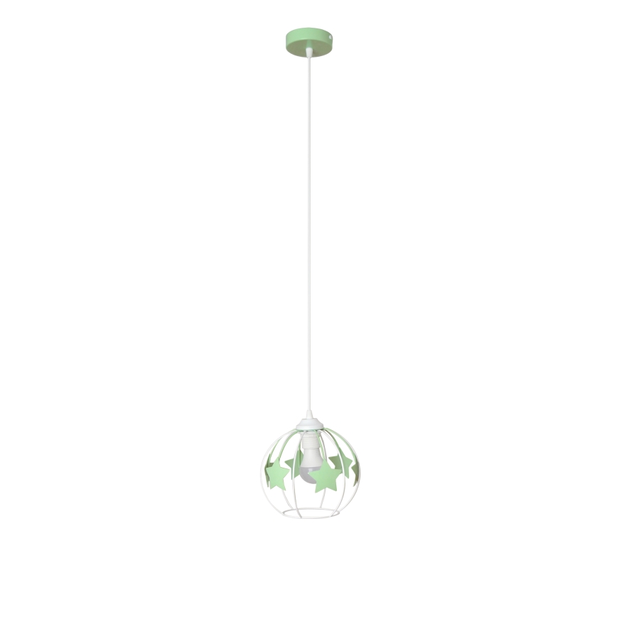 Ripplühter lastele STARS 1xE27/15W/230V roheline/valge