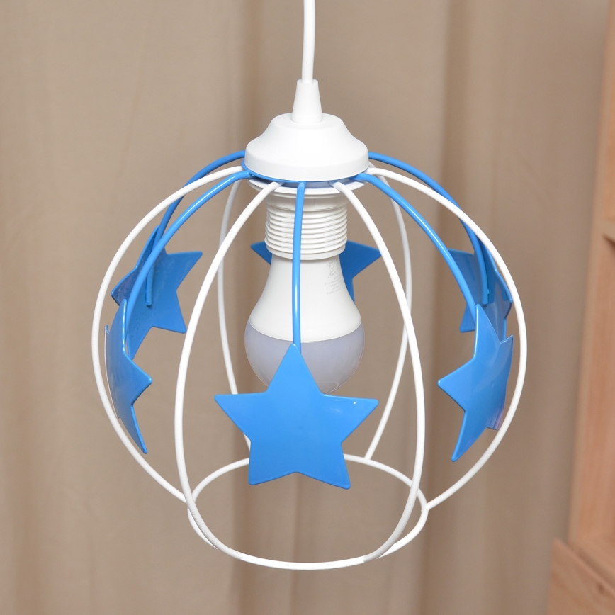 Ripplühter lastele STARS 1xE27/15W/230V sinine/valge
