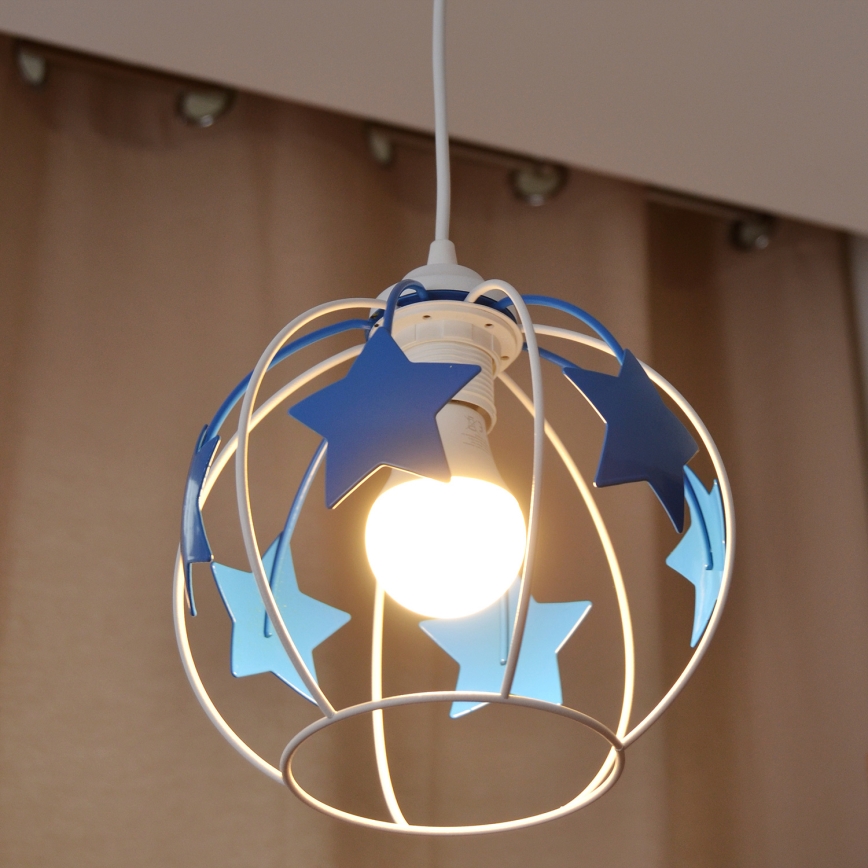 Ripplühter lastele STARS 1xE27/15W/230V sinine/valge