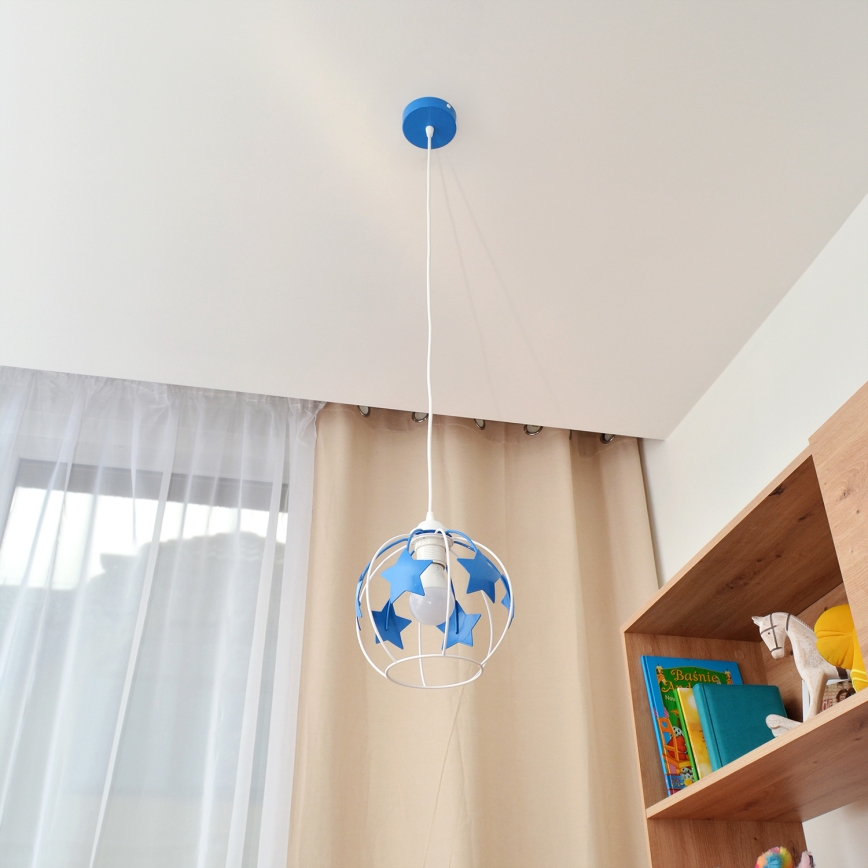 Ripplühter lastele STARS 1xE27/15W/230V sinine/valge