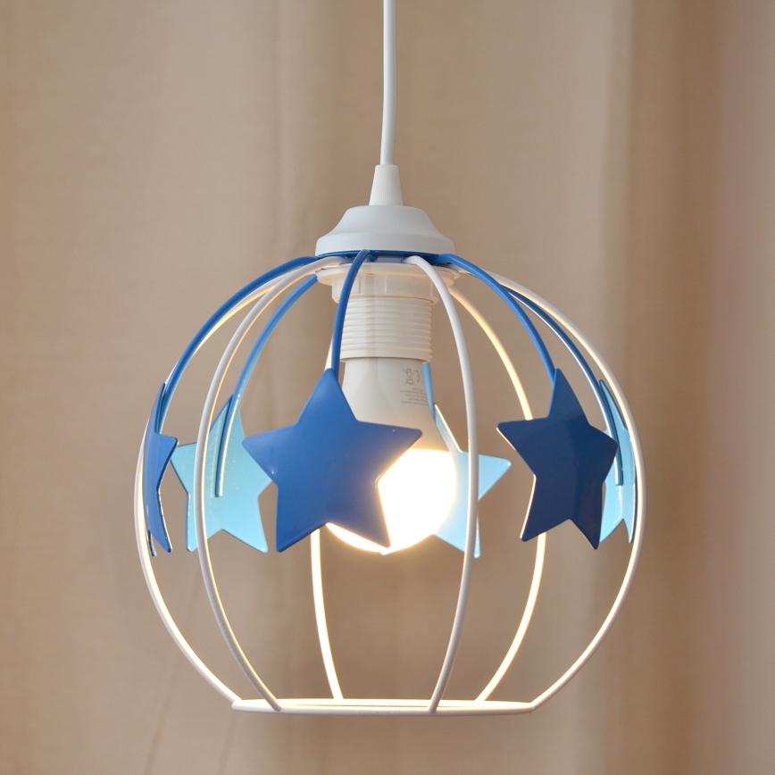 Ripplühter lastele STARS 1xE27/15W/230V sinine/valge