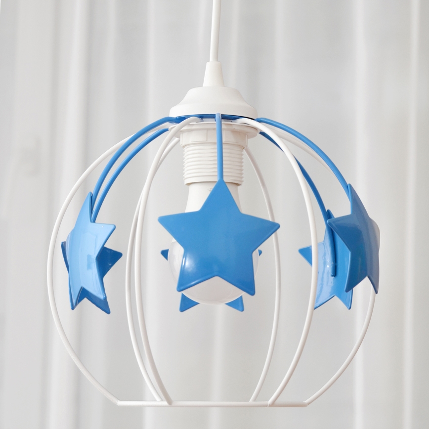 Ripplühter lastele STARS 1xE27/15W/230V sinine/valge
