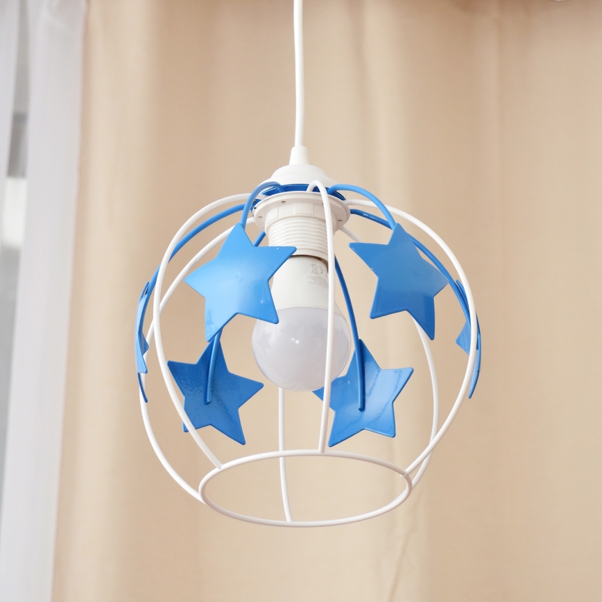 Ripplühter lastele STARS 1xE27/15W/230V sinine/valge
