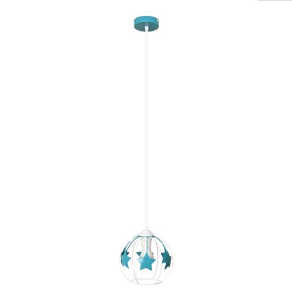 Ripplühter lastele STARS 1xE27/15W/230V türkiis/valge