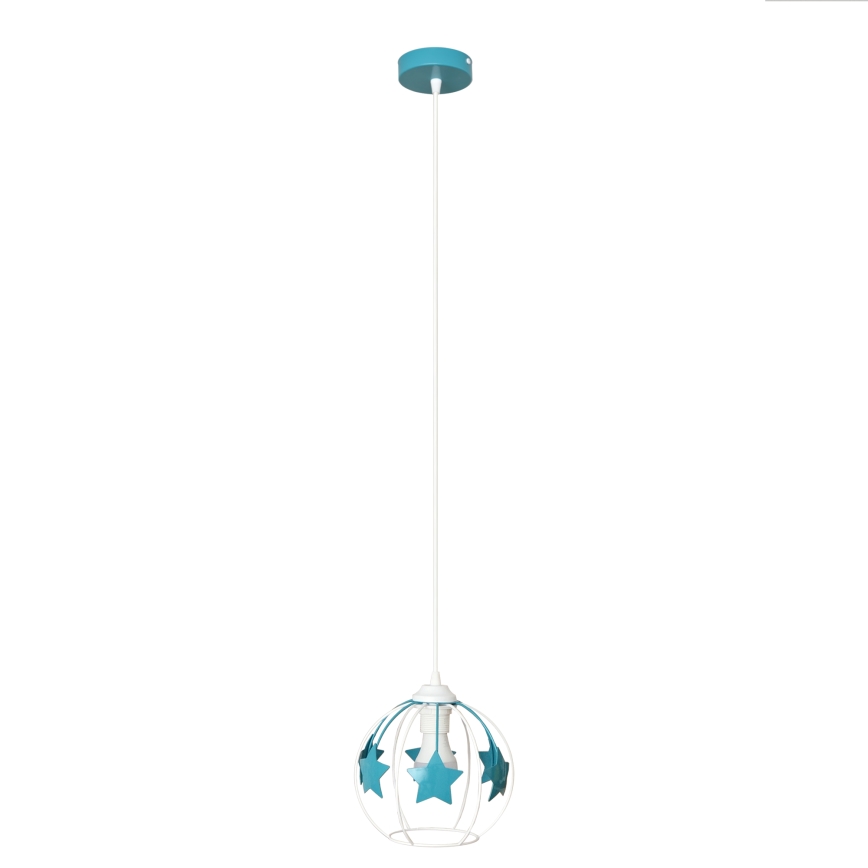 Ripplühter lastele STARS 1xE27/15W/230V türkiis/valge