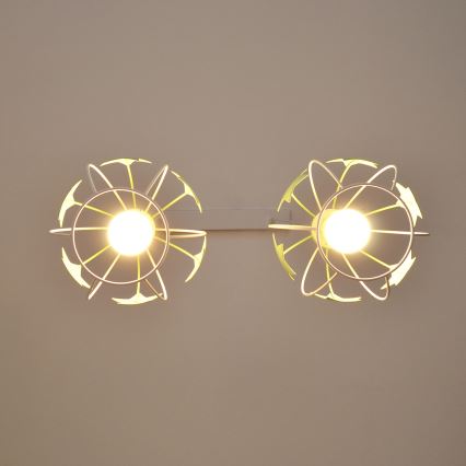 Ripplühter lastele STARS 2xE27/15W/230V roheline/valge