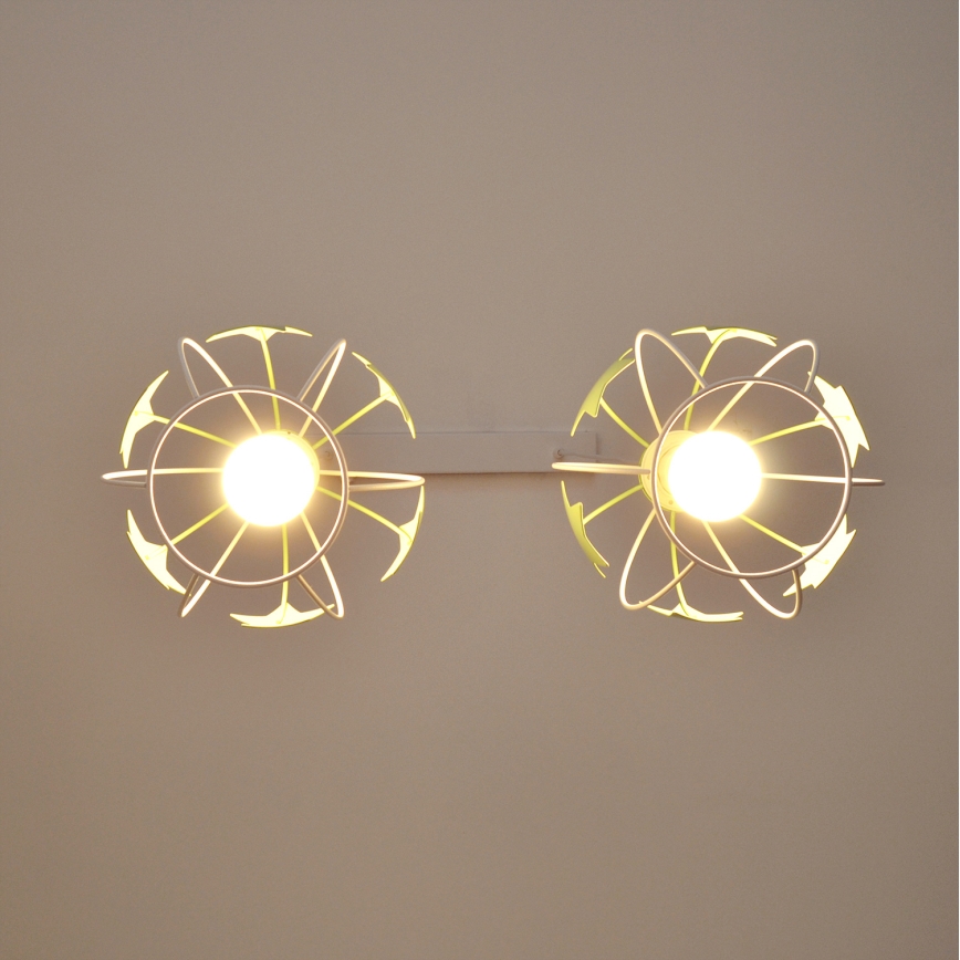 Ripplühter lastele STARS 2xE27/15W/230V roheline/valge