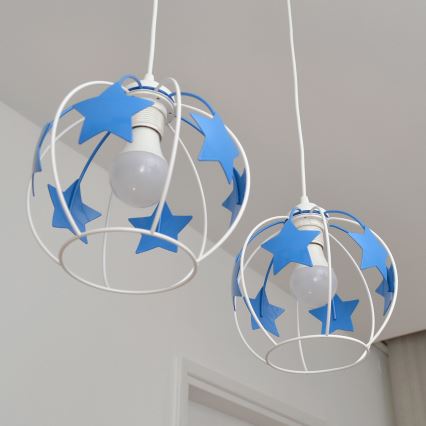 Ripplühter lastele STARS 2xE27/15W/230V sinine/valge