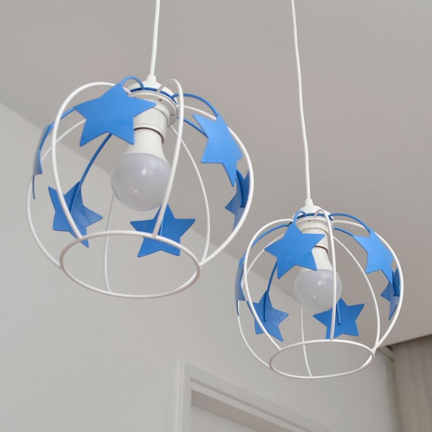 Ripplühter lastele STARS 2xE27/15W/230V sinine/valge