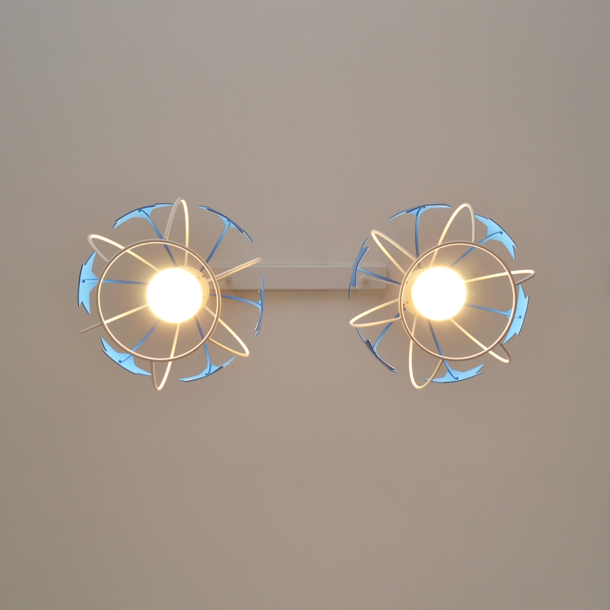 Ripplühter lastele STARS 2xE27/15W/230V sinine/valge