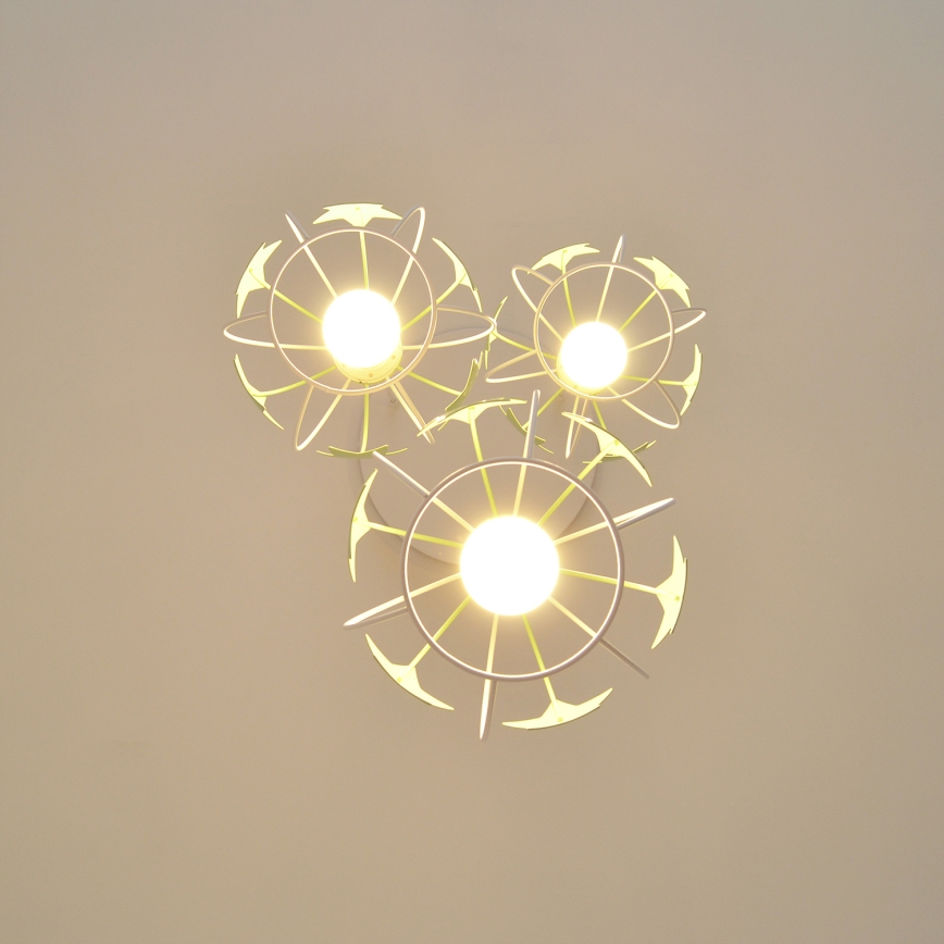 Ripplühter lastele STARS 3xE27/15W/230V roheline/valge