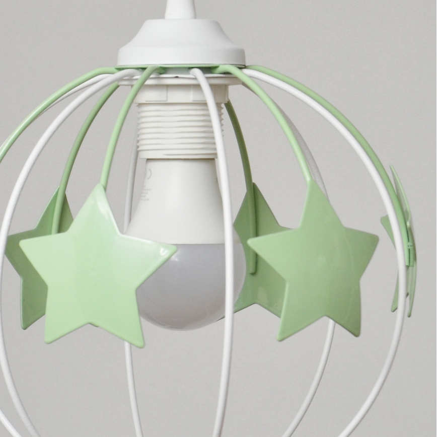 Ripplühter lastele STARS 3xE27/15W/230V roheline/valge