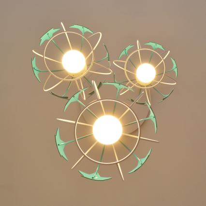 Ripplühter lastele STARS 3xE27/15W/230V türkiis/valge