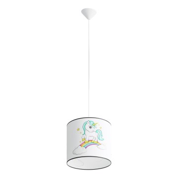 Ripplühter lastele UNICORN 1xE27/15W/230V d. 30 cm ükssarvik