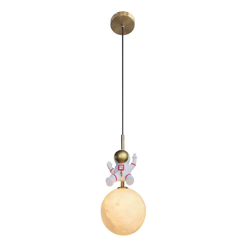 Ripplühter lastetuppa ASTRONAUT 1xE27/60W/230V d. 15 cm kuldne/beež