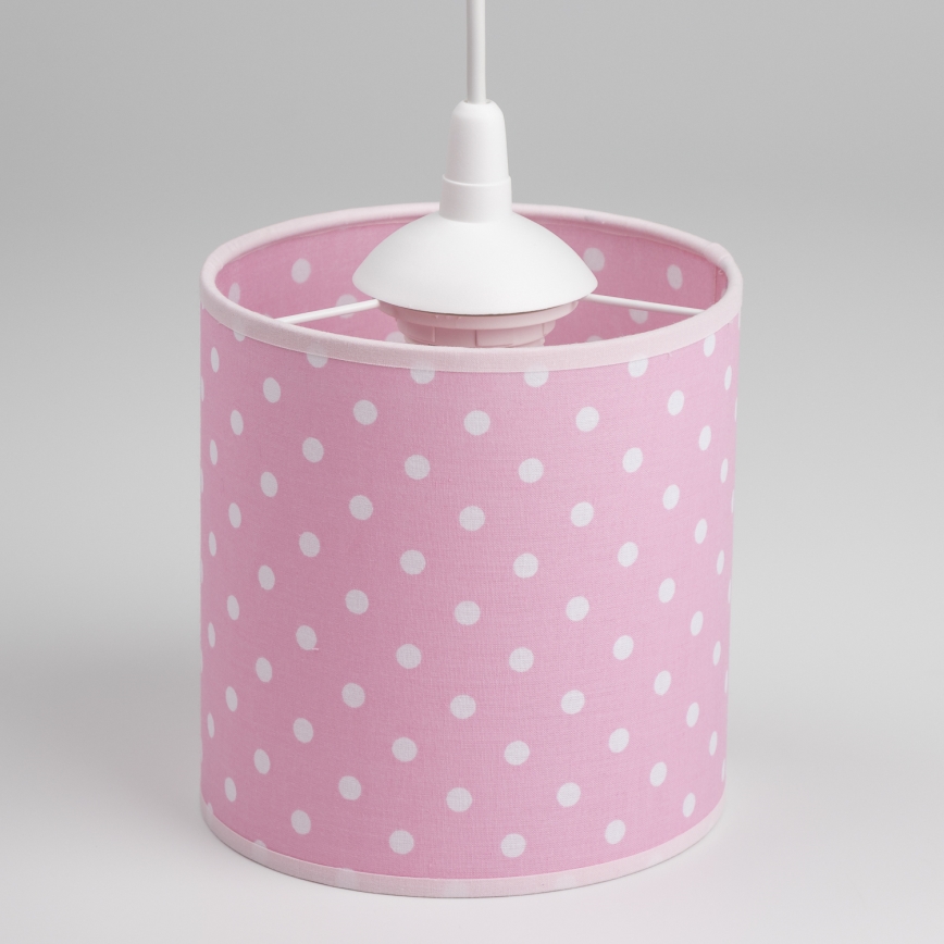 Ripplühter lastetuppa DOTS 1xE27/15W/230V d. 15 cm roosa