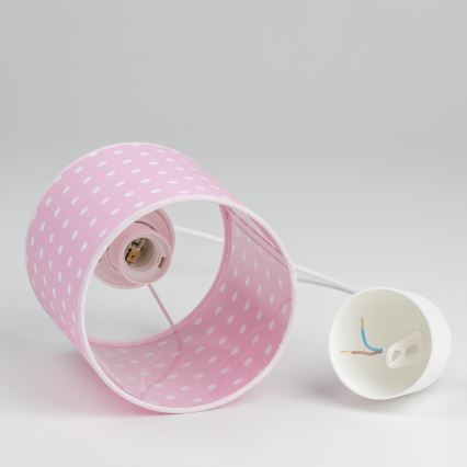 Ripplühter lastetuppa DOTS 1xE27/15W/230V d. 15 cm roosa