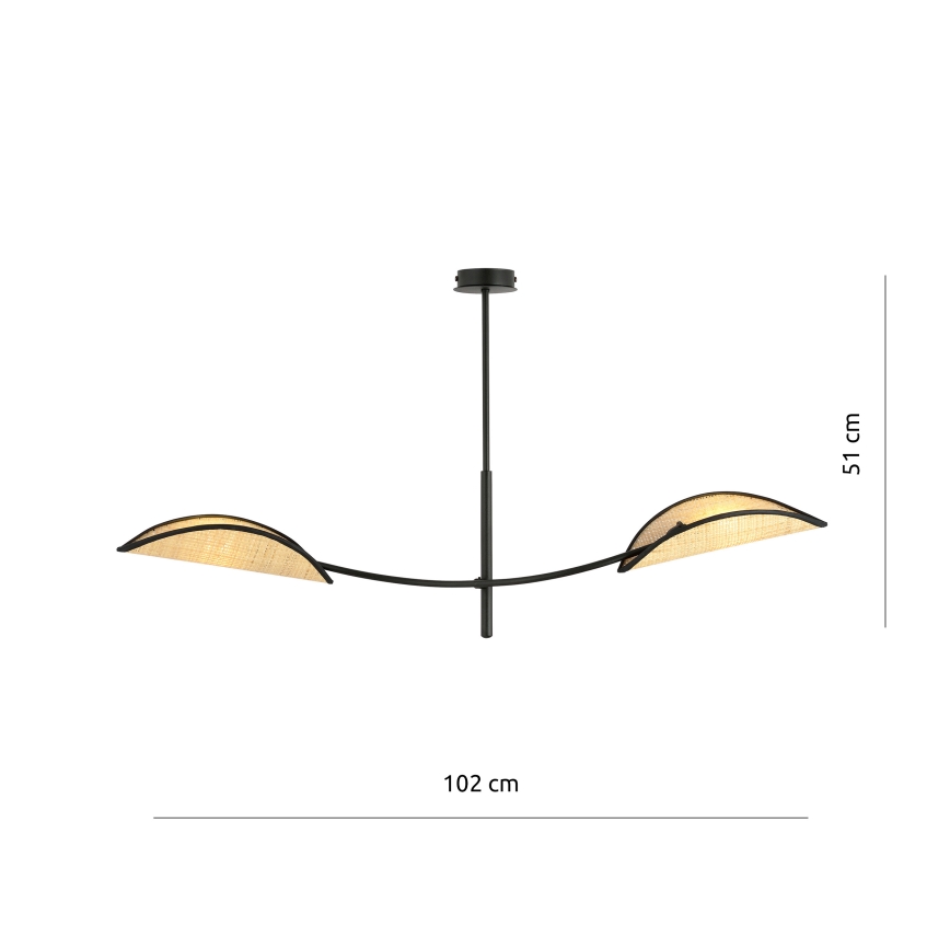 Ripplühter LOTUS 2xE14/10W/230V must/beež