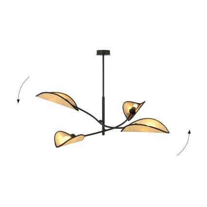 Ripplühter LOTUS 4xE14/10W/230V must/beež