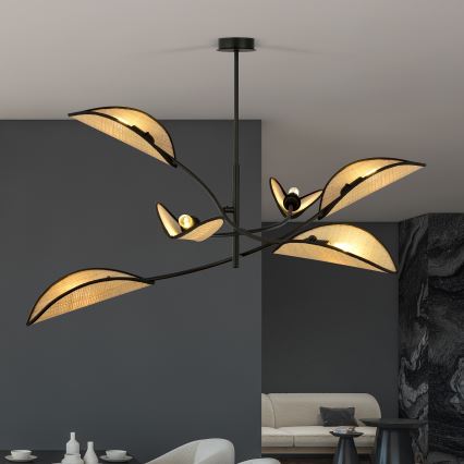 Ripplühter LOTUS 6xE14/10W/230V must/beež