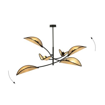 Ripplühter LOTUS 6xE14/10W/230V must/beež