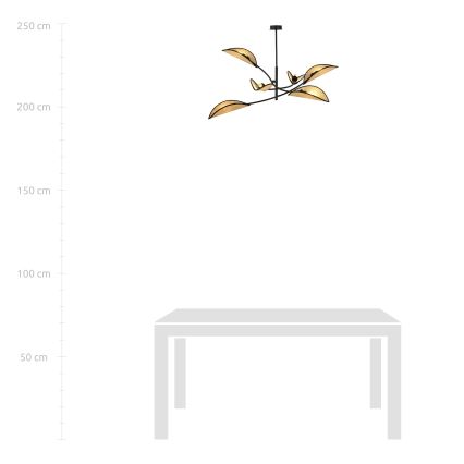 Ripplühter LOTUS 6xE14/10W/230V must/beež