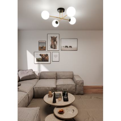 Ripplühter MAGNUM 4xE14/10W/230V valge/kuldne/must