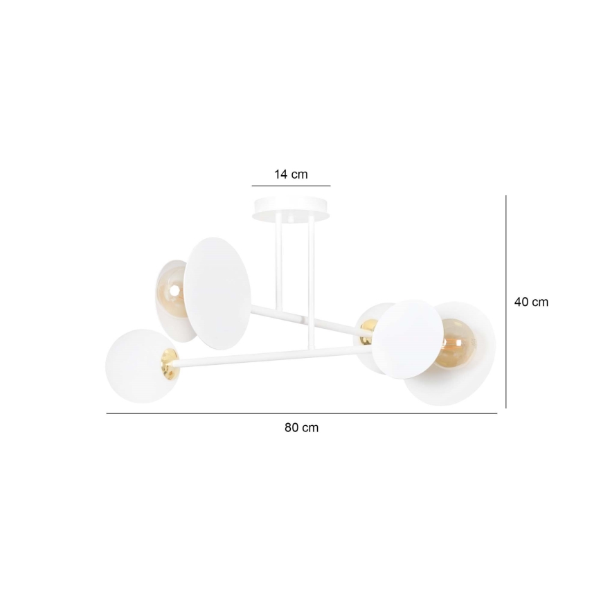 Ripplühter MINERVA 2xE27/15W + 2xE14/10W/230V valge
