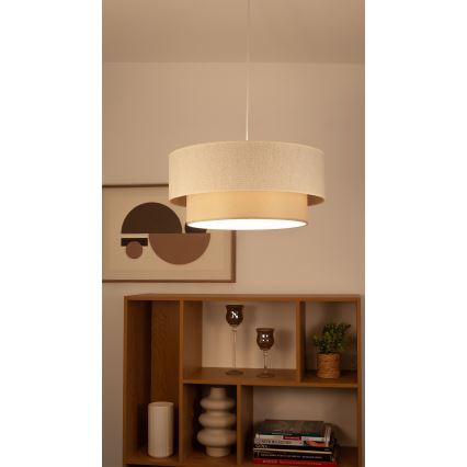 Ripplühter NATIA kaablil 1xE27/60W/230V, läbimõõt 45 cm, kreemjas