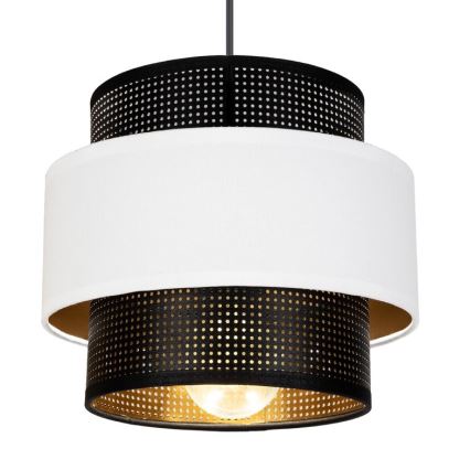 Ripplühter NESS 2xE27/60W/230V d. 30 cm must/ valge
