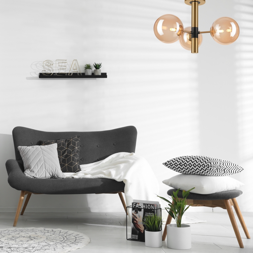 Ripplühter ROLLO 3xG9/5W/230V kuldne/suitsune beež
