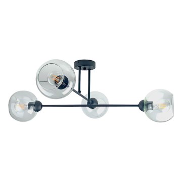 Ripplühter VASCO 4xE27/60W/230V must/läbipaistev