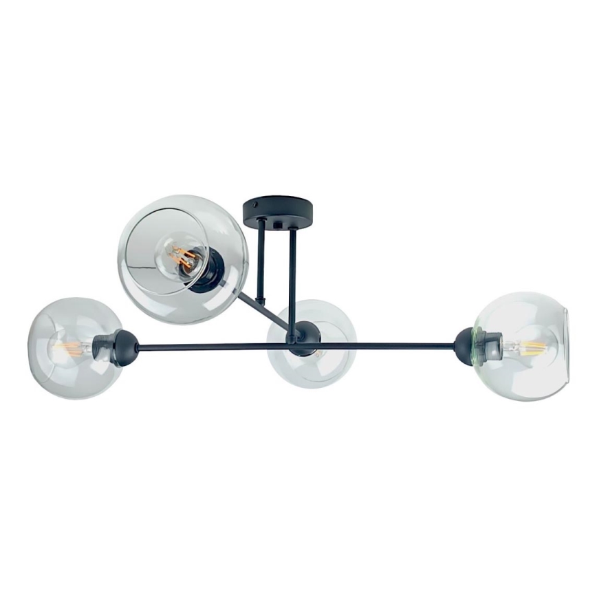 Ripplühter VASCO 4xE27/60W/230V must/läbipaistev
