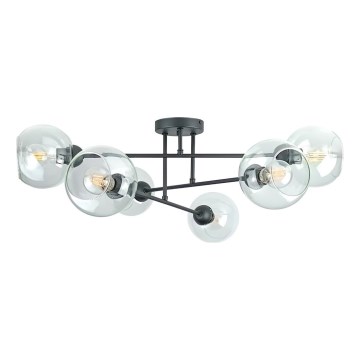 Ripplühter VASCO 6xE27/60W/230V must/läbipaistev