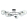 Ripplühter VASCO 6xE27/60W/230V must/läbipaistev