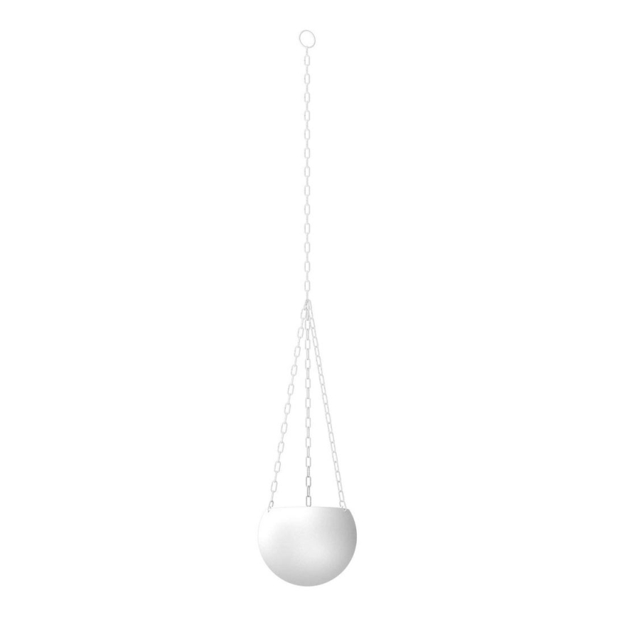 Rippuv lillepott 155x27 cm valge