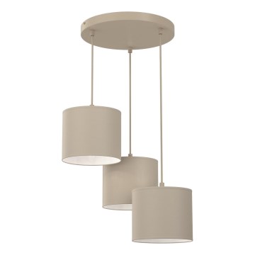 Rippuv lühter kaabliga ARDEN 3xE27/15W/230V, läbimõõt 30 cm, beež