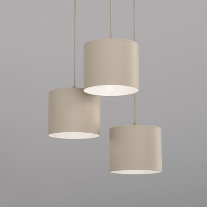 Rippuv lühter kaabliga ARDEN 3xE27/15W/230V, läbimõõt 30 cm, beež