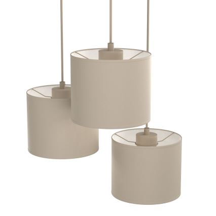 Rippuv lühter kaabliga ARDEN 3xE27/15W/230V, läbimõõt 30 cm, beež