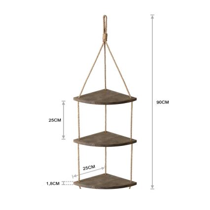 Rippuv nurgariiul 90x25 cm pruun