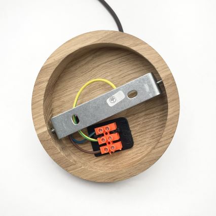 Rippvalgusti AIDA, kaabliga, 1xE27/60W/230V, Ø 35 cm, tamm/pähkel/valge