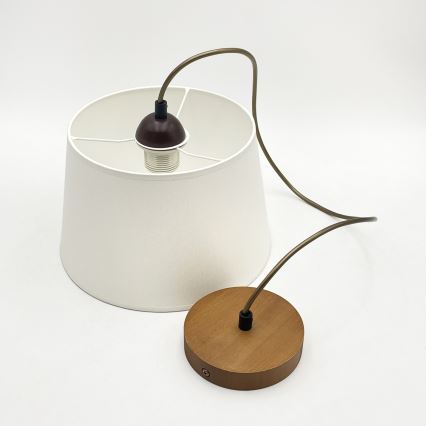 Rippvalgusti AIDA kaablil 1xE27/60W/230V läbimõõt 25 cm tamm/pruun/valge