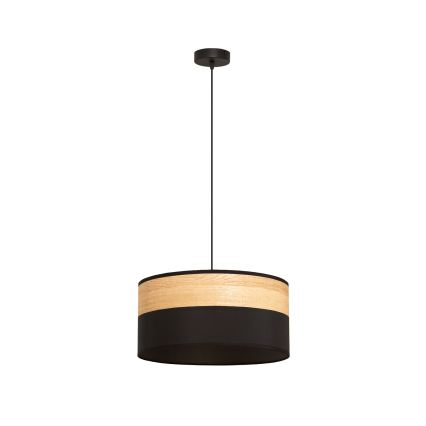 Rippvalgusti ALBA 1xE27/15W/230V Ø 40 cm must/pruun